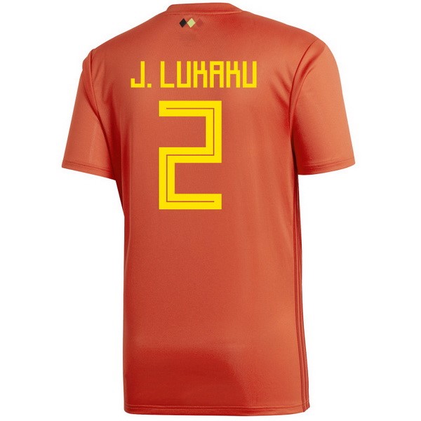 Camiseta Bélgica 1ª J.lukaku 2018 Rojo